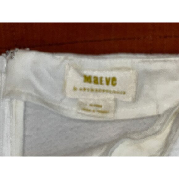 Maeve By Anthropologie White Textured Wrap Skirt Button Closure Women's Size XL - Picture 3 of 8